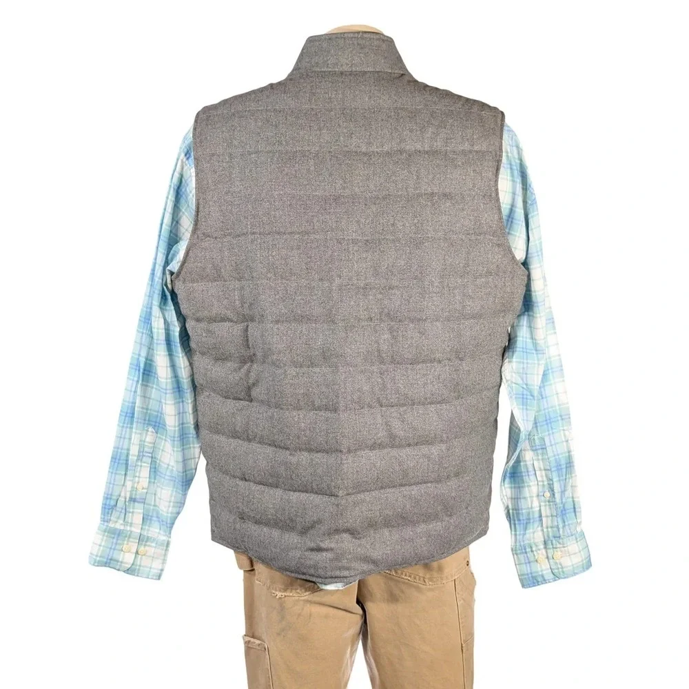 Peter Millar Crown Gray Wool Nylon Quilted Puffer Vest Jacket Sz XL NWT $595 - Picture 6 of 8